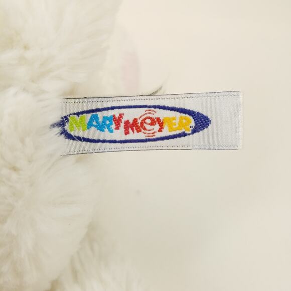 Mary Meyer White Rabbit Bunny Plush Pink Nose Ears Stuffed Animal Toy Floppy - Picture 4 of 7